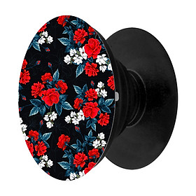 Popsocket in hình dành cho điện thoại Mẫu Hồng Đỏ Nền Đen