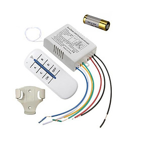 Mua Công tắc điều khiển từ xa sóng radio RF 4 cổng (4 kênh  4 đèn) xuyên tường  công tắc bật tắt điện từ xa  công tắc đèn