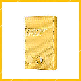 Mua Vỏ Hột Quẹt Bật Lửa Upon Điệp Viên 007 Xọc Chéo DX15V Màu Vàng - Dùng Xăng Bấc Đá Cao Cấp