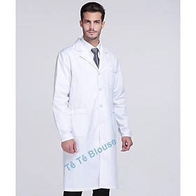 Áo Blouse vải KAKI loại dày NAM NỮ dài tay dáng ngang gối hàng cao cấp dành cho Bác sĩ, Phòng thí nghiệm