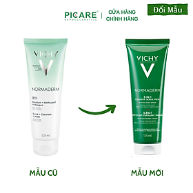 Kem Tẩy Tế Bào Chết 3 Tác Dụng Vichy Normaderm 3in 1 Scrub + Cleanser + Mask 125ml - M9721500 - 100758058