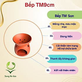 Bếp đốt bồ kết thảo mộc - Bếp đất - Bếp tráng men size từ 9cm đến 22cm các loại