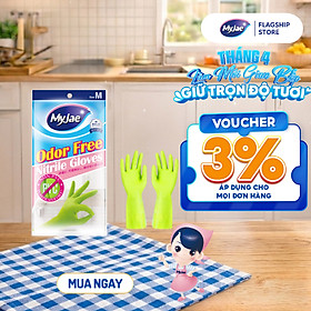 (Chọn Size) Găng tay Nitrile Không Mùi MyJae Rửa Chén, Bát, Dọn Dẹp Nhà Cửa