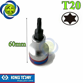 Mua Đầu tuýp sao T20 1/2 Kingtony 402320 dài 60mm trắng đen