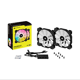 Mua Bộ 2 quạt máy tính 140mm Corsair SP140 RGB ELITE LED kèm Node Core - Hàng Chính Hãng