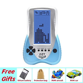 CZT mới Phiên bản nâng cấp đèn nền lớn màu xanh lam bảng điều khiển trò chơi rắn trò chơi rắn tích hợp pin lithium 23 trò chơi  quà tặng miễn phí Màu sắc: Xanh lam