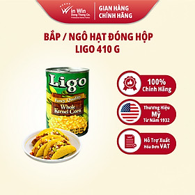 Bắp / Ngô Hạt Đóng Hộp Ligo 410 g - Thương Hiệu Mỹ, SX Thái Lan | Ligo Canned Whole Kernel Corn In Brine 410 g