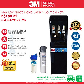 [SIÊU TỐC] Máy Lọc Nước 3M BREW120-MS Công nghệ NANO 3M, Không Dùng Điện - Hàng Chính Hãng 3M, Nhập Khẩu Mỹ