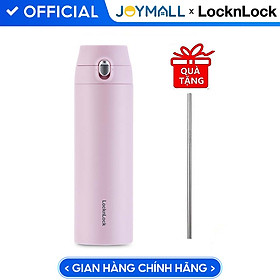 Bình Giữ Nhiệt Lock&Lock Featherlight One-touch Tumbler 500ml LHC3257 - Hàng Chính Hãng - Tặng Kèm Ống Hút Inox