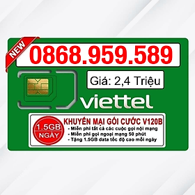 Hình ảnh Sim Viettel số đẹp - Hàng chính hãng - 0868.959.589