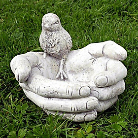 Hình ảnh Hands Bird Feeder Outdoor Bird Garden Statues Wild Bird Seed Feeder