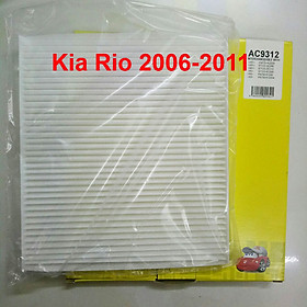 Lọc gió điều hòa AC9312 dành cho Kia Rio 2006, 2007, 2008, 2009, 2010, 2011, 2012, 2013, 2014, 2015, 2016, 2017 97133-2E210