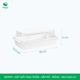 Mua Combo 25 hộp giấy thực phẩm nắp Pet  hộp giấy đựng thức ăn  hộp bánh nắp trong