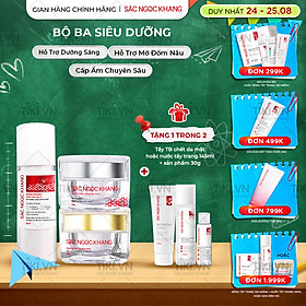 COMBO dưỡng da chuyên sâu kem dưỡng ban đêm 30g + kem dưỡng ban ngày 5 in 1 30g + Serum dưỡng trắng 30ml cho tác dụng nhanh mạnh, toàn diện