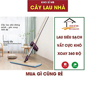 Hình ảnh Cây lau nhà thông minh xoay 360- chổi lau nhà tự vắt tách nước - lau nhà siêu sạch 