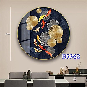 Tranh đèn Led 3 chế độ ánh sáng·5d hình tròn gắn tường trang trí phòng khách, phòng ngủ phong cách châu Âu - Phương Anh
