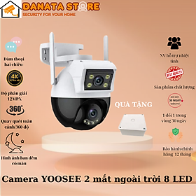 Mua Camera Wifi Yoosee PTZ 2 Mắt Xoay 360 Độ - Đàm Thoại 2 Chiều - Báo Động Chống Trộm - Ban Đêm Có Màu - hàng nhập khẩu