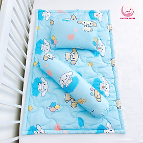 Bộ gối nệm cho bé đi học mầm non, tiểu học Katina House, vải Tencel siêu mềm, thoáng mát