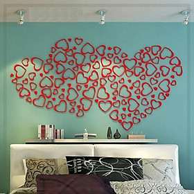 Bộ hình trái tim gỗ 3D trang trí cho phòng cưới phòng ngủ thêm phần lãng mạng