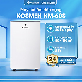Máy Hút Ẩm Kosmen KM-60S Công Suất 60 lít/ngày, Công Nghệ Ion Âm - Hàng Chính Hãng