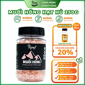 Muối Hồng Himalaya Nguyên Hạt Vipep Hũ Nhựa 250g - Gia vị Vipep