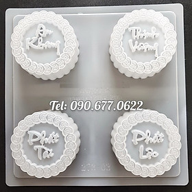 Khuôn trung thu, làm bánh, rau câu An khang thịnh vượng Phát tài phát lộc loại 10 cm – Mã số 1285