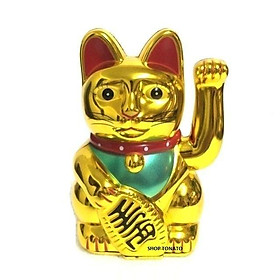 Mua Mèo thần tài MANEKI NEKO mèo may mắn màu vàng  - Size lớn
