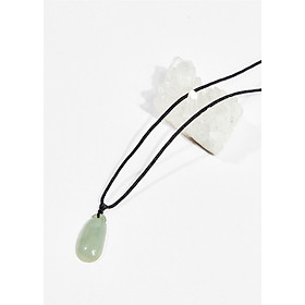 Dây chuyền phong thủy đá cẩm thạch phỉ thúy 2.5 cm mệnh hỏa , mộc - Ngọc Quý Gemstones
