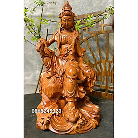 Mua Tượng phật bà quan âm tự tại bằng gỗ hương kt cao 30cm