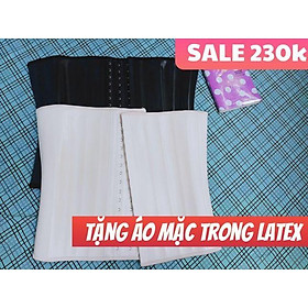 Combo đai nịt latex 25 xương 25 cm + áo mặc trong Latex