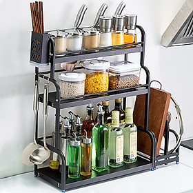 Kệ Gia Vị Thông Minh Đa Năng Lưu Trữ Toàn Bộ Dụng Cụ Nhà Bếp Gọn Gàng Khoa Học, Inox 304 Sơn Tĩnh Điện 5 Lớp