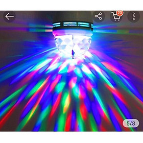 Mua Đèn led quả cầu 3w xoay pha lê 7 màu đui E27 dùng làm đèn trang trí trong nhà