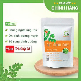 Bột chùm ngây sấy lạnh nguyên chất - bột dinh dưỡng ăn dặm cho bé, tăng cường sức khỏe - gói 100gr