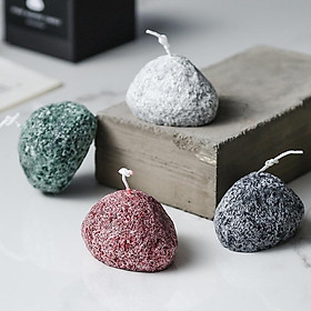 4Pcs Scented Candle Stone Shaped Single Wick Aromatherapy Candles Spa Decor