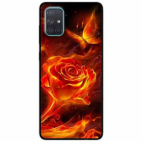 Ốp lưng dành cho samsung a51 mẫu hoa hồng lửa