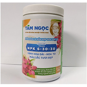 Phân bón lá hỗn hợp NPK GNC 26, NPK 6-30-30, cành hoa dài, hoa to, màu sắc đẹp, khối lượng 500gr