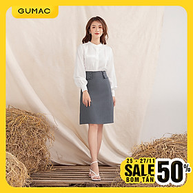 Váy nữ VA1026 GUMAC thiết kế đắp sườn 4 nút