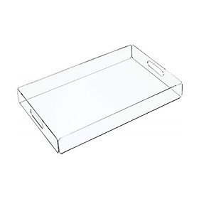 Display Tray Clear Dessert Organizer Serving Tray with Handles Home Decor