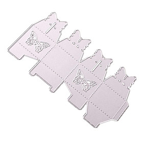 Kim Loại Bướm Tặng Hộp Cắt Chết DIY Làm Bằng Tay Stencils Bản Mẫu Dập Nổi Mỏng Cắt Chết Tặng Đồ Thủ Công Trang Tr