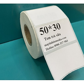 Mua Giấy in mã vạch nhiệt 50x30 cuộn 30m