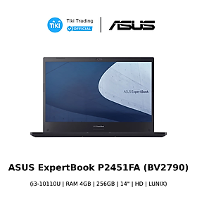 Laptop Hãng Asus ExpertBook P2451FA (BV2790) 14 Inch Chip Core i3-10110U/ Lunix - Đen- Hàng Chính Hãng