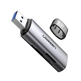 Ugreen UG60723CM216TK 2 trong 1 USB 3.0 đọc thẻ đa năng SD TF màu xám