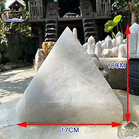 Mua Đá thạch anh trắng hình kim tự tháp làm sạch không khí và giảm stress-6.4kg (KT: 18 * 17 (cm)) - T561