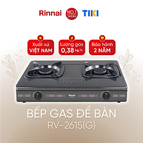Bếp gas dương Rinnai RV-2615(G) mặt bếp men và kiềng bếp men - Hàng chính hãng