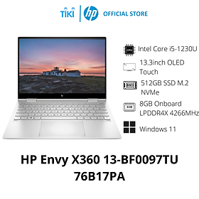 Mua Laptop HP ENVY X360 13-bf0097TU 76B17PA (Core i5-1230U | 8GB | 512GB | Intel Iris Xe | 13.3 inch 2.8K | Cảm ứng | Win 11 | Bạc) - Hàng Chính Hãng