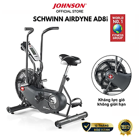 Xe Đạp Tập Airbike Schwinn Airdyne AD8i Công Nghệ Kháng Lực Gió, Tải Trọng 160kg