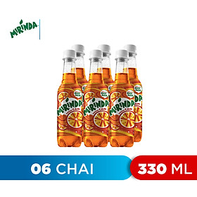 Lốc 6 Chai Nước Ngọt Có Gas Mirinda Cam (330ml/ Chai)