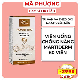 Viên Uống Chống Nắng, Làm Sáng Da - MartiDerm Pigment Zero Anti Oxidant 60 viên