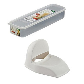 Combo hộp đựng đũa thìa có nắp đậy + giá gác muôi, đũa làm bếp nội địa Nhật Bản