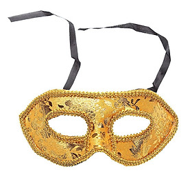 Venetian Masquerade Fancy Dress Ball Eye Mask Party Halloween Costume Yellow